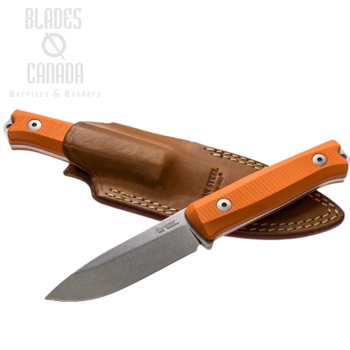 Lion Steel B40 GOR Fixed Blade Knife, Sleipner, G10 Orange, Leather Sheath, B40 GOR Lion Steel B40 GOR Fixed Blade Knife, Sleipner, G10 Orange, Leather Sheath, B40 GOR
